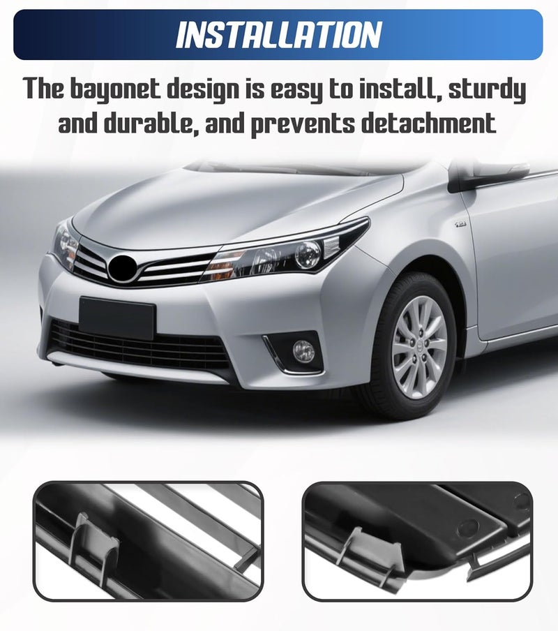 YUWUTF Front Bumper Grille Compatible with 2011-2013 Toyota Corolla Direct Replacement for 5311202280 TO1036125 - Image 4